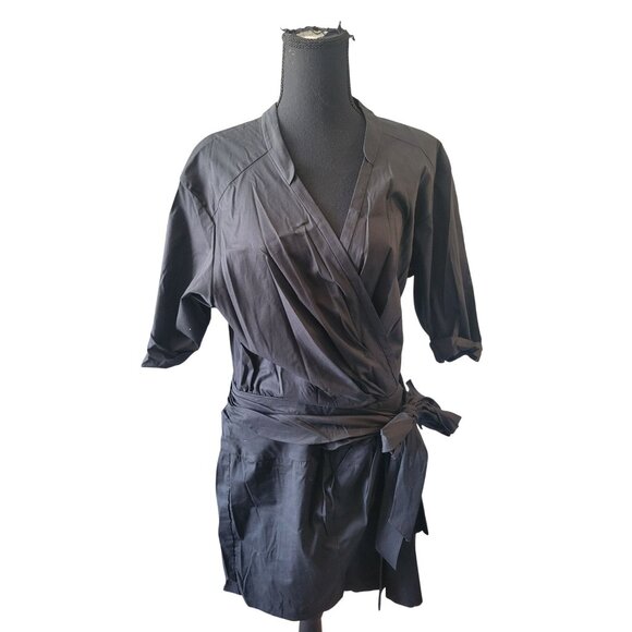Cynthia Steffe Dresses & Skirts - Nordstrom Cynthia Steffe Black Rolled Sleeve Tie Bow Detail Knee Length Dress